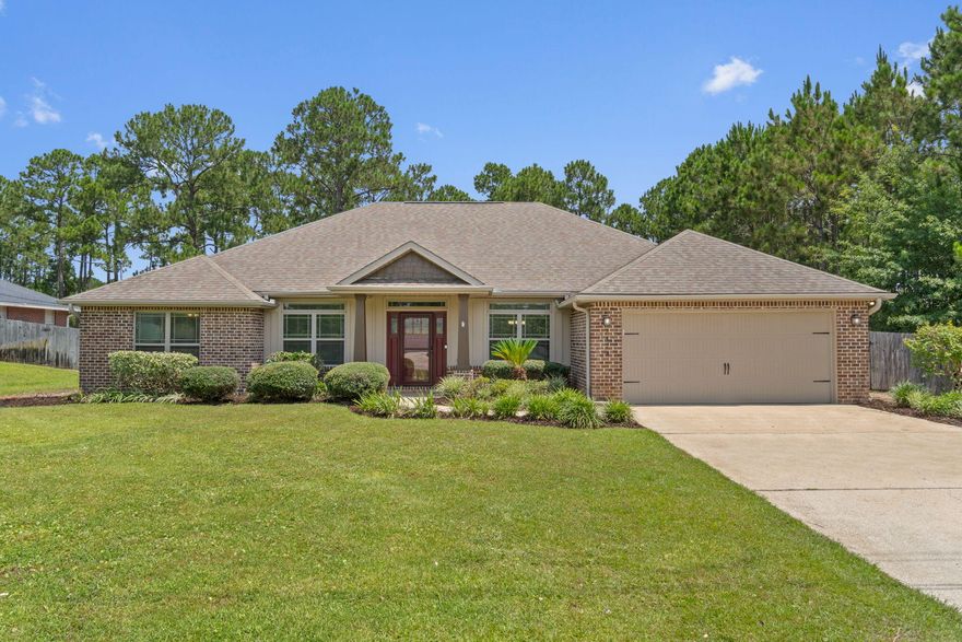 Welcome to your new home in Holley By The Sea!Step into this beautifully updated 4-bedroom, 3-bath all-brick home nestled on nearly half an acre in the highly sought-after Holley By The Sea community. From the moment you enter, you'll appreciate the freshly painted interior, brand new carpet, and luxury vinyl plank flooring that add a clean, modern touch to this spacious home.The large kitchen features sleek granite countertops, ample cabinetry, and flows seamlessly into both the formal dining room and an inviting living space -- perfect for entertaining or relaxing with family. A dedicated office provides the ideal work-from-home setup or quiet study area.The master suite is a true retreat, boasting dual walk-in closets and dual vanities... offering plenty of space and comfort. Three additional bedrooms and two more full baths provide flexibility for guests, children, or hobbies.

Enjoy peace and privacy in the fully fenced backyard, with ample room for outdoor activities, gardening, or future upgrades like a pool or patio.

As a resident of Holley By The Sea, you'll have access to world-class amenities including a clubhouse, multiple pools, fitness center, tennis courts, playgrounds, and deeded access to Santa Rosa Sound.

Don't miss this move-in-ready gem --schedule your showing today!
