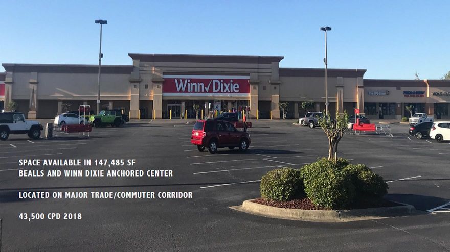 1,200 to 5,367 SF of restaurant, retail, office, warehouse space available in 147,485 SF Tiger Point Shopping Center. This center is anchored by high volume sales Winn Dixie and Bealls with CVS out parcel and located on a major travel corridor between Pensacola, FL; Navarre, FL and Destin, FL. Phenomenal visibility with 43,500 VPD, ingress/egress, at lighted intersection with new signage. Upgraded center is professionally managed, fully sprinklered, has high ceilings and ample parking offering several options and possibilities: SF options, drive-thru possibility, retail/warehouse possibility, raw space available, and future upgrades coming. Space Description: Raw Space