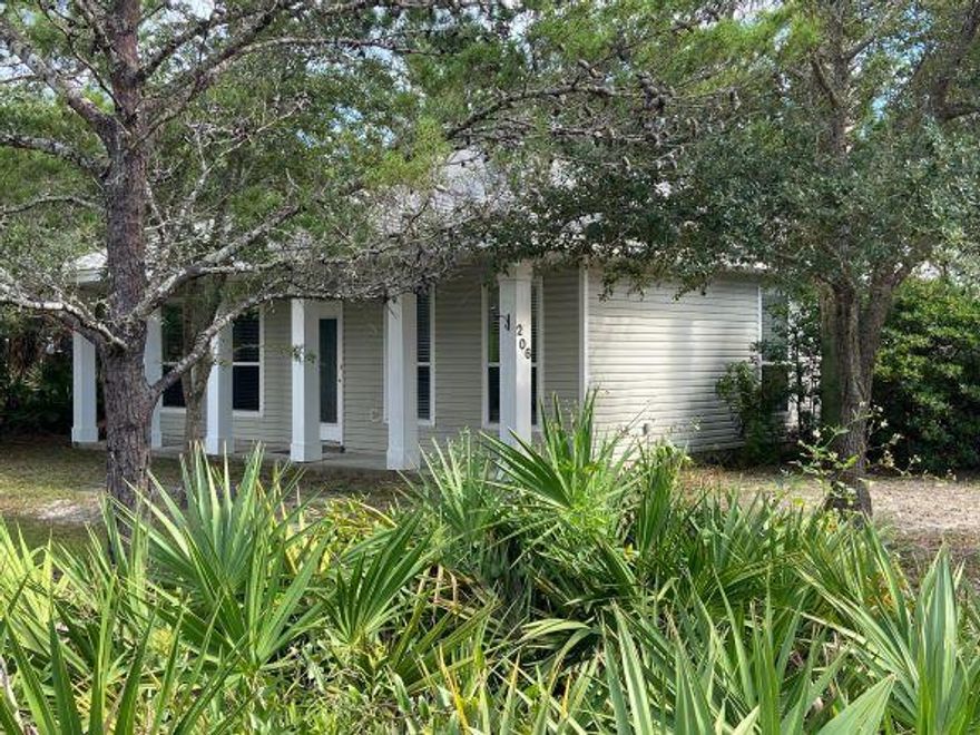 Located south of  Hwy. 98. Close to 30A Beaches. The Santa Rosa Golf Club is a short walk or golf cart ride away. Home is one level with room for a pool. 3BR/3BA open floorplan with a fireplace, vaulted ceiling, open deck, and 2 car garage. Great house to make you feel at home.