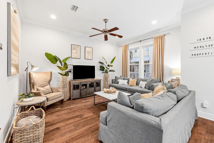 The LEAST expensive 3-bedroom townhome for sale in Prominence AND Seller is now offering a $5,000 concession to the Buyer at closing!!! Step into ''Beachy Keen,'' a charming Cozumel triplex townhome perfectly nestled in the heart of Prominence along Scenic Highway 30A. This thoughtfully designed three-bedroom, two-and-a-half-bathroom retreat offers a perfect blend of comfort and style. With 10-foot ceilings, gleaming hardwood floors, quartz countertops and stainless steel appliances, every detail exudes coastal elegance.As you enter the main level, you're greeted by an open-concept living, dining and kitchen space filled with natural light from oversized windows. It's perfect for entertaining or unwinding after a day on the white sandy beaches. A convenient half bath and a full-sized laundry room provide additional storage and functionality. The private two-car garage ensures ample parking and storage for all your beach gear. Just steps away from your front door, the resort-style pool, located a mere 60 yards away, invites you to relax and recharge. Prominence residents enjoy exclusive access to two luxurious pools and The Big Chill town center, the community's vibrant social hub. Formerly known as The Hub, The Big Chill is your go-to destination for dining, shopping and entertainment. There's always something for everyone, from live music to movies under the stars, making it a family-friendly oasis along 30A.

Located minutes from the iconic beach towns of Seaside, Florida, Alys Beach and Rosemary Beach, and just a short drive to Destin, "Beachy Keen" offers unparalleled access to the best of 30A. Enjoy leisurely bike rides along Scenic Highway 30A, explore nearby coastal dune lakes or take in the natural beauty of Deer Lake State Park. Whether you're seeking a serene getaway or an exciting coastal adventure, "Beachy Keen" is your ideal home in paradise. Schedule your private tour today and experience the magic of Beachy Keen firsthand! Your dream 30A lifestyle awaits.