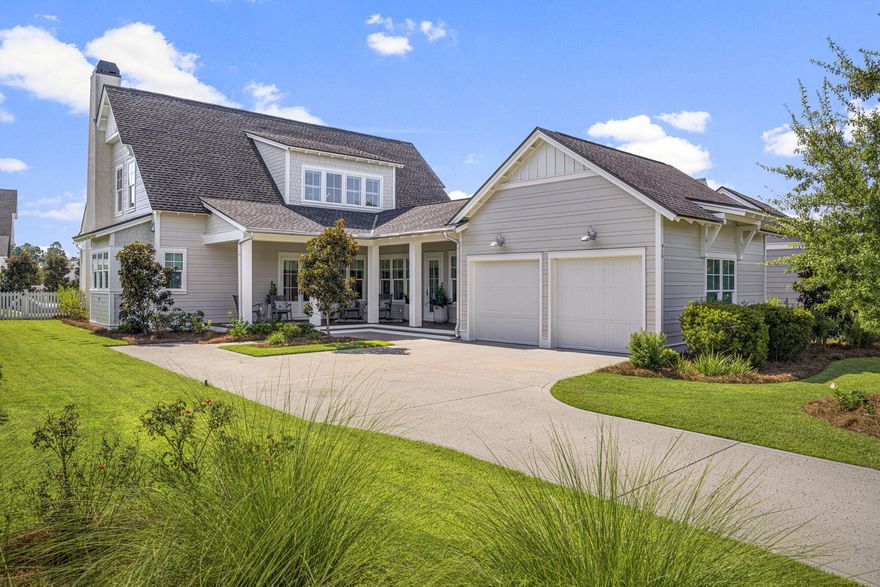 LIKE NEW. This is a larger/extended Weatherly plan built by Romair which offers plenty of indoor and outdoor space on an oversized lot.  Designer's own home with high end finishes, Serena & Lily Wallpaper, 2 covered porches, screen porch, outdoor fireplace, cabana with private pool & spa.  4 bedrooms, 4 1/2 baths with the owners suite on main level with 3 more bedrooms (all en suites) and a bunk room. High end appliances include panel ready built-in refrigerator, chef's dual fuel gas range, speakers throughout, lighting and more upgrades than can list. Galvalume gutter system, heated and cooled storage room in the garage that is great for a 2nd pantry. Enjoy Incredible views of the pond/park from the rocking chairs on the front porch, or the back yard oasis.