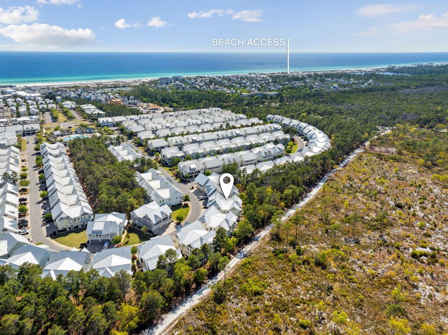 This charming 3 bedroom, 2.5 bath property offers the perfect 30A lifestyle, with a spacious deck that OVERLOOKS THE PRESERVE AREA for private and serene feel which you don't typically get in other units in the front of the development.  A short walk takes you to the vibrant shops, restaurants, and entertainment at the HUB/Big Chill at Prominence, making it easy to enjoy all the best amenities the community has to offer. The master suite is a private retreat, complete with an en suite bathroom and a large walk-in closet. Two additional guest bedrooms provide ample space for family and visitors. Located along the scenic stretch of 30A, between Seagrove and Alys Beach, and adjacent to the peaceful WaterSound Beach, the Town of Prominence offers easy access to everything you need.
Residents enjoy the convenience of a beautifully designed Town Center, resort-style pools, a modern Fitness Center, and a seasonal private shuttle service to the stunning beaches of 30A. The community's lively town center, "The Hub,"/BIG CHILL  features a variety of restaurants, shops, and a state-of-the-art amphitheater with a covered pavilion for events. It's also home to a cinema for movie nights and a stage for concerts and performanceseverything you could want just a short stroll away. With community dues covering exterior maintenance, insurance, and landscaping, this home offers a low-maintenance lifestyle and a prime location. 
