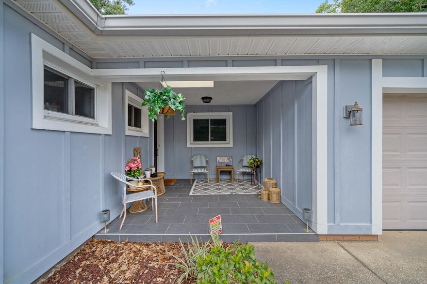 Welcome to this beautifully fully renovated 3-bedroom, 2-bath home, perfectly situated just minutes from Hurlburt Field, local shopping, top-rated schools, popular restaurants, and the breathtaking white sand beaches and turquoise waters of the Emerald Coast. This home seamlessly blends modern style with functional design, offering a thoughtful layout that enhances both living and entertaining spaces.  The exterior boasts sleek, durable Hardie Board and Batten cement siding, and the open floor plan provides two distinct living areas ideal for gatherings. Step into the tranquil Florida room, which leads to a spacious backyard on a corner lot, providing both privacy and space for outdoor activities.  This home is loaded with premium upgrades, including a new electric irrigation system for easy lawn care, fresh landscaping, gutters for improved drainage, and a Nest thermostat for energy-efficient comfort. Additional features include a new front door and frame with an electric fingerprint lock for added security, a 550 sq. ft. paver patio in the backyard for outdoor entertaining, a paver walkway along the house, and a clean-out drain for enhanced water flow.  With extra parking on the corner lot and a tiled front porch, perfect for sipping morning coffee or unwinding in the evening, this home offers a unique combination of comfort, convenience, and style in a desirable location.  Schedule your showing to see this gem today and make this updated home yours!