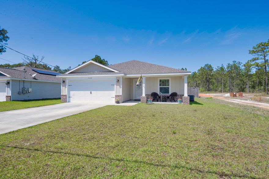 Your next home is beautifully located just minutes from the powdery beaches and the gates of the base. This 2019 build is stacked with all of the amenities of a new build including well maintained flooring and an open floor plan to allow your creativity juices to flow! The bedrooms boast stunning natural lighting with perfect subtle paint tones. The kitchen features stainless appliances and beautiful countertops/backsplash. The back patio is the perfect spot to sit while your pet roams the fenced in large back yard! If you have any questions about the property don't hesitate to reach out! Agents, see agent notes.