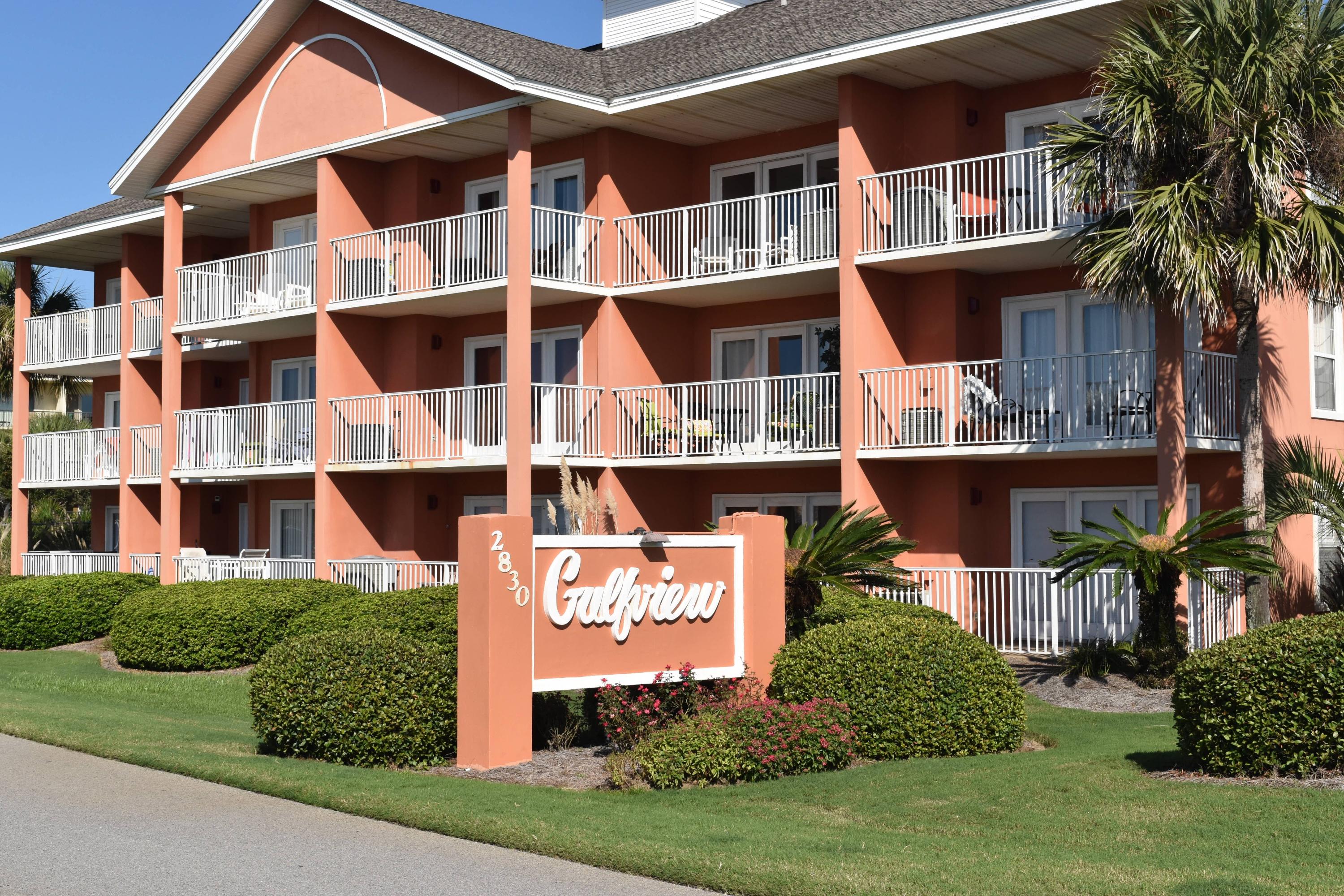 $20,000 OFFERED TO BUYER AT CLOSING TO RENOVATE this one bedroom plus bunks condo with acceptable offer! Condo needs some TLC an easy fix & great rental potential. This is an end unit with gated porch overlooking the inviting swimming pool. Sold as is, with a generous allowance for making it your perfect beach condo. Gulfview is ideally located across the street from the deeded beach access & beautiful emerald green water. The complex offers its owners & guests two pools (one heated), hot tub, BBQ grills, & an on-site laundry facility. Conveniently located not only to the beach, but to many restaurants & shopping areas.