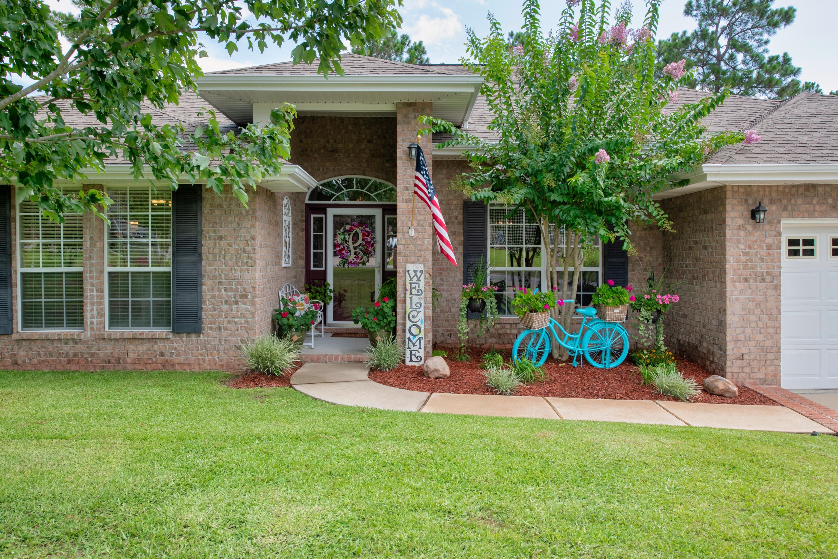 South of I-10, convenient to Duke Field, 7th Special Forces, and Eglin AFB. This home has tons of upgrades!! With beautiful luxury vinyl plank floors and custom tile flooring you will want to see it in person. Upon entry of the home the foyer opens to a spacious living room and formal dinning room which have cathedral ceilings. This large kitchen is a bakers dream. The spacious master suite has tray ceiling and master bath boasts his and her sinks, his and her walk-in closets, a garden tub, separate shower and extra linen closet. The garage features custom built shelves and a potting station. Home comes with luxury hot tub where you can sit out and enjoy the view.