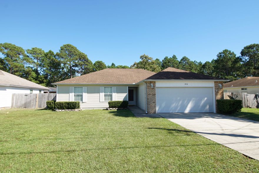 This Immaculate Home in East Navarre is Super Convenient to Hurlburt Field, the Super Walmart, the New Publix and El Jalisco Mexican Restaurant, Navarre Beach and PIER as well as the Waterfront Park with Splash Pad! Navarre is growing! This Affordable Home is MOVE-IN READY NEW HVAC, NEW WATER HEATER, NEW Carpet in Bedrooms, Fresh Paint, Updated Bathrooms, Stainless Fridge & Range 2 yrs old and Dishwasher is BRAND NEW! Gorgeous Wood Look Floors in Living Area. Enclosed Heated and Cooled Florida Room extends your Living space by 288 sq. ft. HUGE PRIVATE Backyard with Room for a POOL and More! 2 Car Garage. Attic Storage. Lift Station Grinder just serviced/pumped with motor replaced 3 yrs ago. Riding Mower Coveys! What are you Waiting For? Buyer to verify all pertinent info