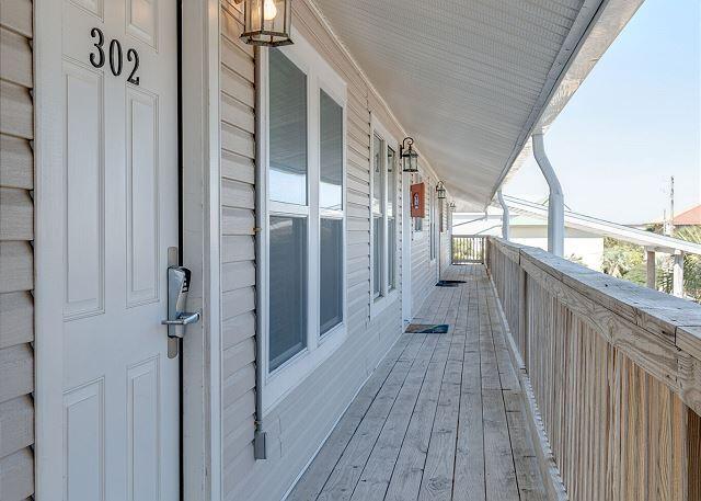 GREAT LOCATION! Top floor and Gulf Views. Fully furnished and Rental ready. Updated decor with a breakfast bar & direct access to back deck thru the sliding glass doors. Located on Okaloosa Island with the Gulf of Mexico across the street on the south, and the Intercoastal waterway to the north of the unit. Most all of the appliances relatively new. Restaurants, nitelife, and shopping all within walking distance from your condo. There is additional storage in attic with easy access.