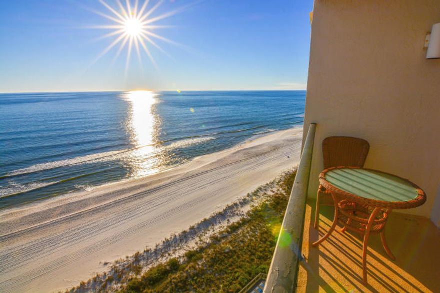 PENTHOUSE UNIT! PRIVATE BALCONY! Pristine rental! This unit is in perfect condition. Both bedrooms on first floor. Very large private penthouse balcony.Stunning Gulf views! Edgewater Beach Resort is Panama City Beach's largest and most popular beach-front vacation destinations. Exclusive amenities include waterfront tropical lagoon pool, heated pools, hot tubs, sun decks. Oceans Restaurant, poolside beverages, market serving Starbucks, Paradise Pizza. The Club gives you a full gym, Zumba/Yoga studio, tennis, basketball, shuffleboard. The Kids Adventure Club keeps them happy with splash pad, sky trail rope course, arcade, pool deck events and activities calendar.