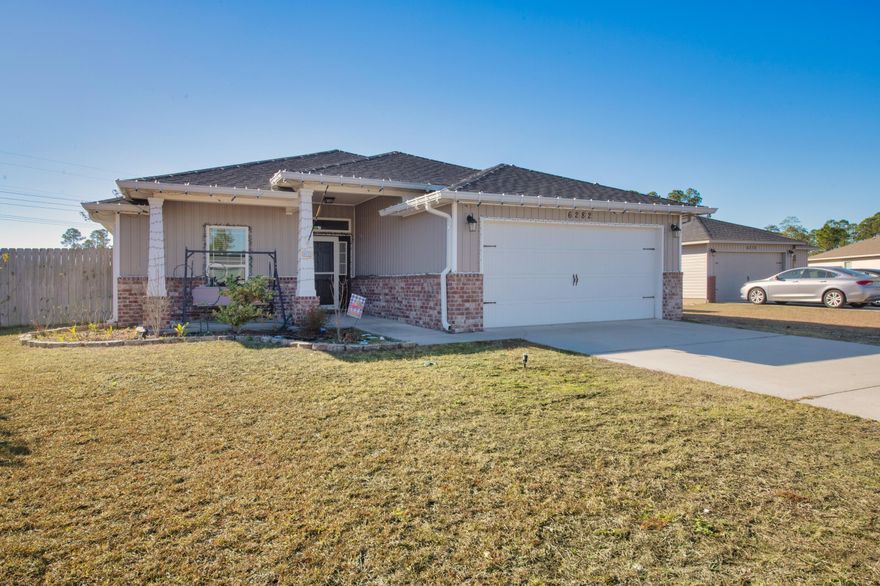 Better than new culdesac home with POOL! This 4 bedroom 2 bath home is conveniently located near military bases, beaches, shopping, & more! Featuring a front porch area, long driveway, & two car garage! As one enters this open concept home, they have a Flex room to the left! Continuing into a large kitchen with additional island for extra prep, an abundance of cabinetry, granite countertops, stainless steel appliances, walk in pantry, & hop up bar area! The home also offers a desk/work area!This home has a well sized living area for additional entertainment. The primary bedroom features a large bathroom with double sinks, separate tub/shower, walk in closets, & granite countertops.