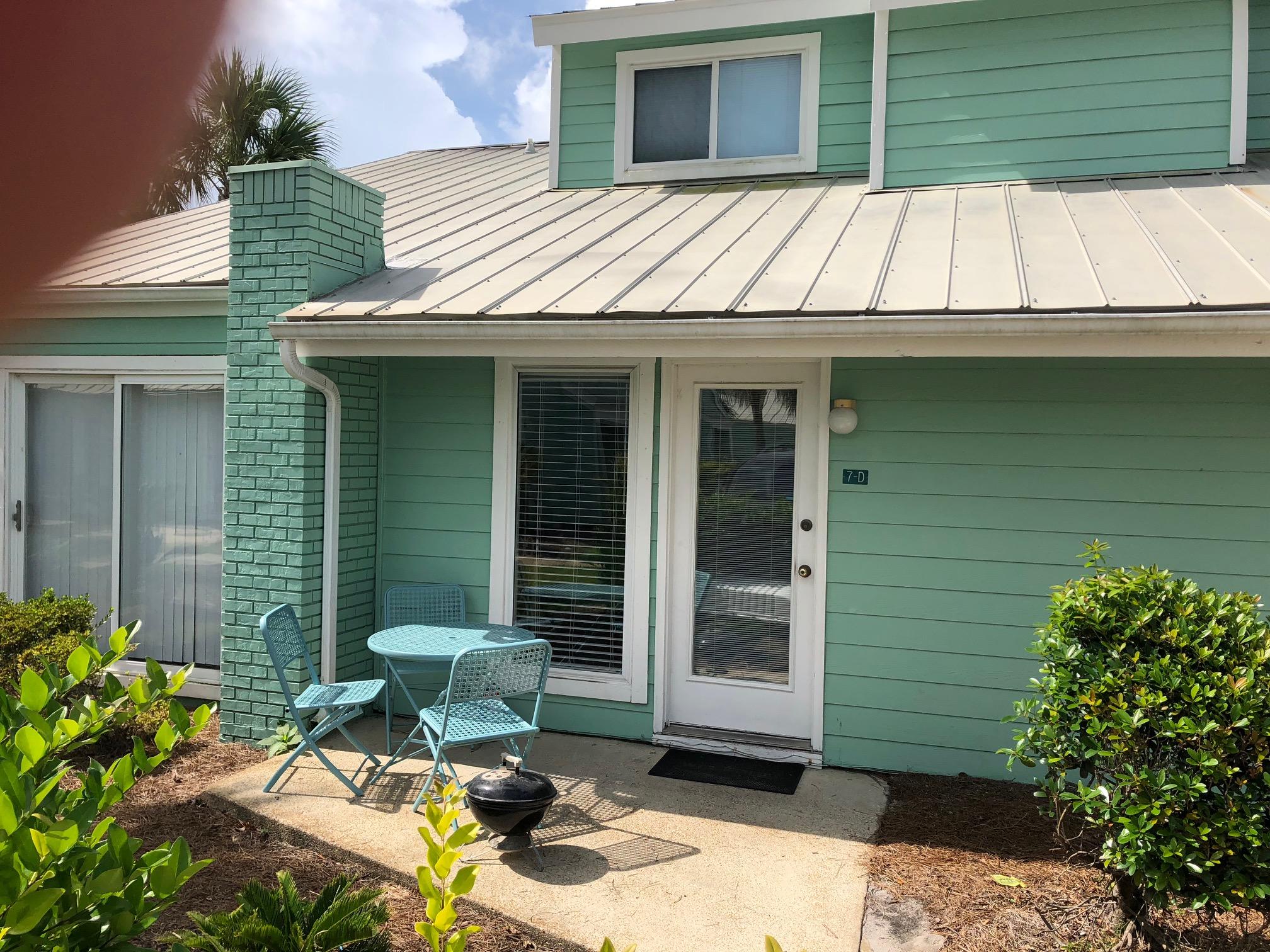 Sea Cabins is located on Scenic Gulf Dr. with 100 ft of PRIVATE beach with gated access. Listed as one bedroom, but has bunk room and sleeper couch in living area. Sleeps 6 comfortably. Furniture and decor included. Unit sold as is.Buyer must verify all data and specifications.