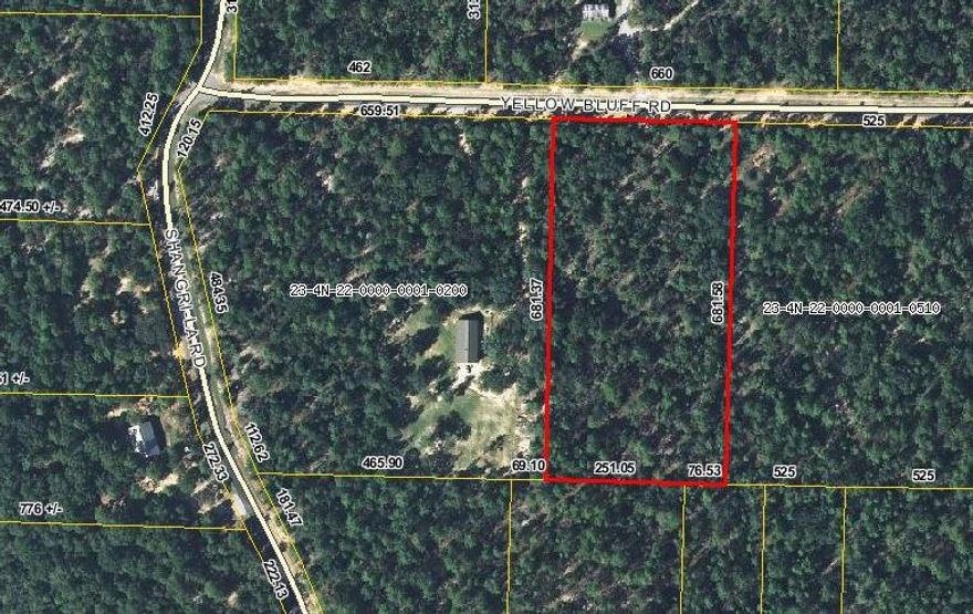 Priced at the county property appraiser's 2014 assessed value! Wooded property on a paved road. Be sure to walk the property to see the beautiful stands of large shady oak trees. Affordably priced so make this property your next home site. Quiet country living in Yellow Bluff Estates, a neighborhood of large home sites with plenty of room to roam! Agricultural zoning and future land use. This is level land with an elevation of over 200 feet. No wetlands. The owner will consider trading for a comparably valued RV as part of the transaction, plus a minimum of cash to cover closing costs. You won't want to miss this one so see it today!!!