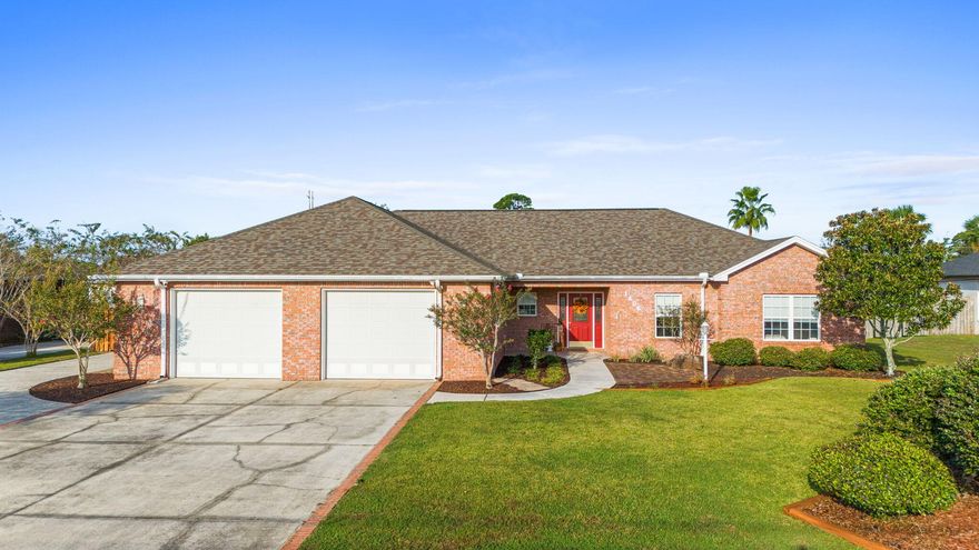 Discover the perfect blend of comfort, convenience, and community at 1406 New Jersey Avenue! This thoughtfully updated 4-bed, 3-bath brick home sits on a 100' x 150' lot in a golf-cart-friendly, no-HOA community, putting you minutes from schools, parks, playgrounds, sports complexes, and the iconic Leslie Porter Park boat ramp on North Bay. Step inside to an inviting layout designed for real life. An open living area with 11-ft tray ceilings, crown molding, and a natural gas fireplace sets the tone for cozy nights and family gatherings. The home features brand-new premium LVP flooring, fresh paint, and a true split floor plan that includes two ensuite bedrooms, perfect for multigenerational living, teens, guests, or extended family. The kitchen offers a clean, functional design with white cabinetry and easy flow into the formal dining room, which opens directly onto the large screened-in patio, fully rescreened in 2021. This outdoor living space overlooks a fully fenced, landscaped backyard offering plenty of room for pets, gardening, or future improvements like a pool or workshop. The spacious primary suite features a walk-in closet and a completely renovated bathroom with a custom-tiled walk-in shower, dual vanities, and modern finishes. A second ensuite bedroom also enjoys a newly remodeled bathroom with its own custom tile shower. Secondary bedrooms include large closets and ceiling fans, keeping the home comfortable year-round. The property also has many major upgrades to ensure peace of mind for years to come: 2024 high-efficiency 4-ton, 18-SEER HVAC system with new ductwork & smart thermostat, 2018 architectural roof, 2015 Hybrid electric water heater, A oversized 780+ sq ft two-car garage, ideal for storage, hobbies, or a workshop, an Irrigation system and the property is connected to city utilities. Located minutes from Cain Griffin Park, the Lynn Haven Sports Complex, A.L. Kinsaul Park, dog parks, splash pads, Publix, Walmart, restaurants, and local shops, this home offers the best of Lynn Haven living. This beautifully updated home is truly a must see, schedule your showing today!