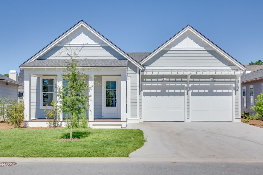 Rare opportunity to own a MOVE IN READY new construction home with completion date estimated by early August! The Eliot is one of Romair Homes most popular plans with 3 bedrooms, 3 bathrooms, 2-car garage, private pool with cabana and outdoor Isokern fireplace. This home is perfect for entertaining both inside and out with a large open concept great room/ dining area that seamlessly opens to the back porch/pool area through a large glass slider door! Luxury features include quartz countertops in kitchen, soft close cabinets and drawers, hardwood flooring throughout, 10' ceilings, and Bosch stainless appliances with 30'' duel fuel range. Watersound Origins community is a wonderful neighborhood full of amenities including the Village Commons pool & fitness center, miles of nature trails,