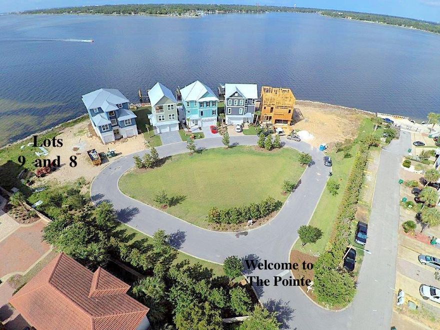 Exquisite new waterfront development. The Pointe is a unique 9 lot subdivision, offering bay front beach style homes located in Shalimar on Choctawhatchee Bay. Lot 8 is 1 of just two lots remaining. Lots 8 & 9 are contiguous, and could possibly be purchased together to build a single home (with approval) allowing a for larger footprint and more build options. This is a rare opportunity to own some of the most beautiful waterfront on the emerald coast. Quaint coastal living with incredible views, and sunsets that are indescribable. High end quality builder currently building 2 homes, perfect time to take advantage of this builder momentum, and have your custom home built.
