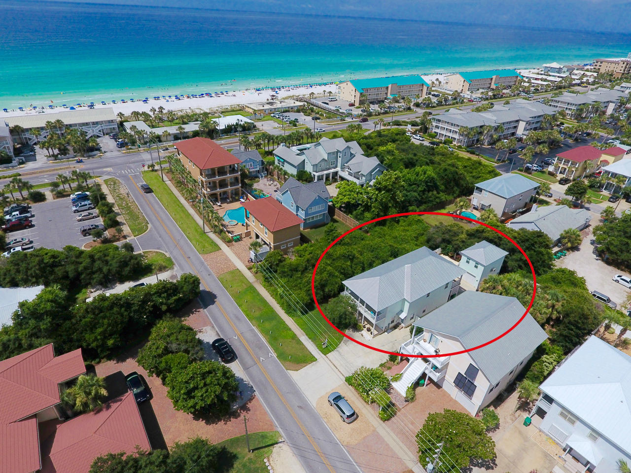REDUCED $75,000. GULF VIEWS! Located one lot from Scenic 98 and close to the Gulf/Beach access. Built 2012, this perfect 4 br, 4.5 ba home in Crystal Beach features a Main home with 2 indoor living areas, stained concrete floors on lower level, hardwood floors on main level, upgraded kitchen with large pantry, master suite with luxurious master bathroom, oversized porches, in ground pool, outdoor fireplace and large dining area, wall mounted TV and sound, summer kitchen and a carriage house with 2 car garage an apartment above, extra long driveway with lots of extra parking and more. Built to newest standards for ease of ownership and maintenance. Buyer to verify all information to buyers satisfaction including but not limited to sq. footage, room sizes, lot size, zoning etc
