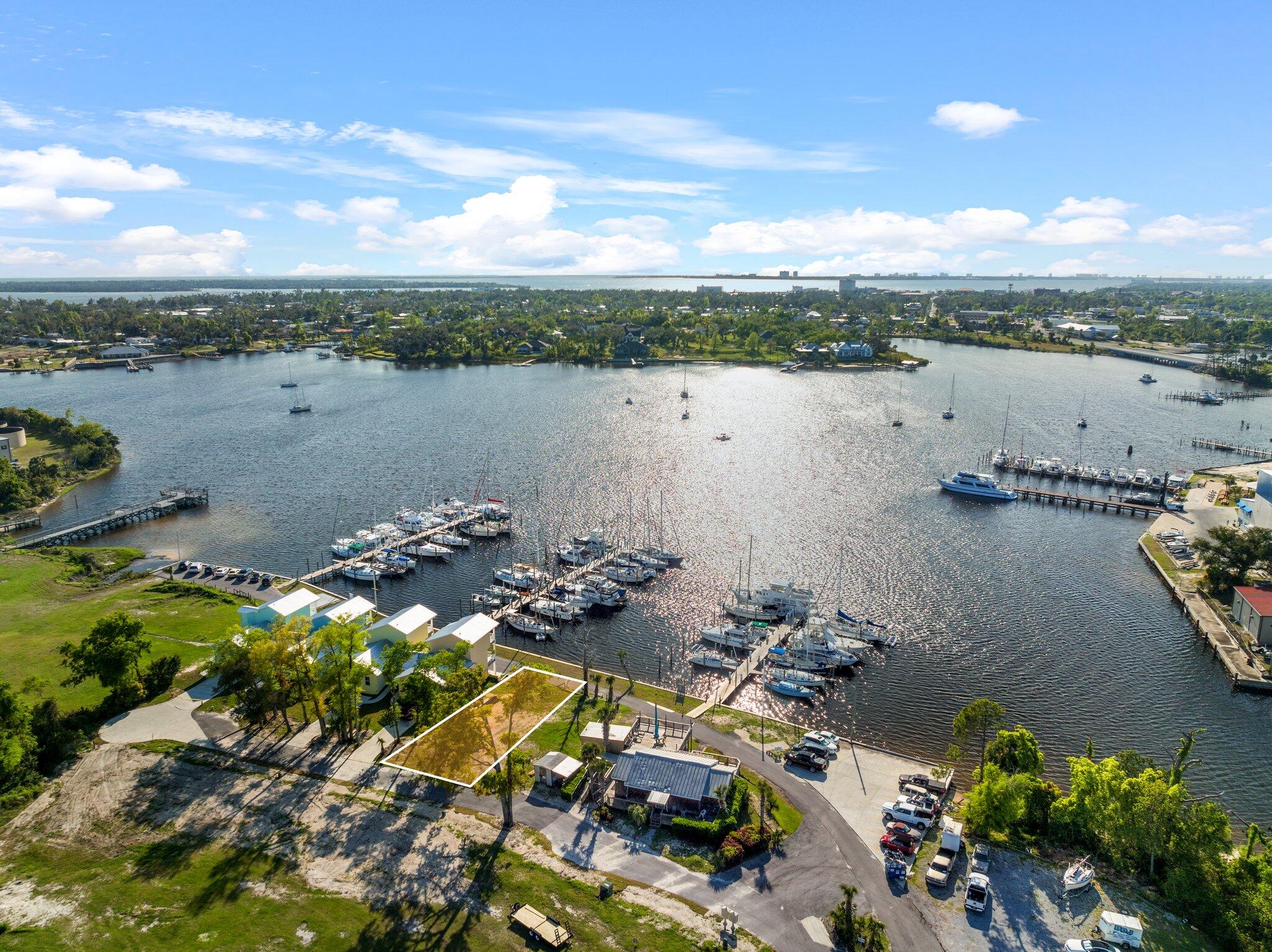 Great location, minutes to Downtown Panama City where you will find plenty to do and experience. Marina and boat launch w/ boat wash station on one side and quiet public park with fishing pier, playground, and swings on the other.