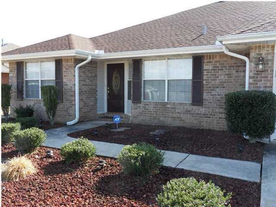 Gracious well maintained home. Kitchen is laid out for easy cooking and entertaining and has an island. Home plan is a gracious split bedroom, master suite has crown molding. Master bath has new tile floor (2010). Entertain friend and family in the large living room and enjoy the gas fire place on those cold nights. Florida room has its own dedicated heat and A/C. Yard is flat and well maintained and fenced, Back yard has 12x16 shed with A/C, cable, and phone. Roof has new three dimensional shingles (2008). Other items include, ADT security system w/ smoke and carbon monoxide detectors included, Newer dishwasher (2009), Crown molding (bedrooms, baths, kitchen/dinning, laundry), Gas hook-up for grill on patio, All gas & electric hook-ups for appliances, Patio has cable and recessed recessed lighting, Front of house under soffit (on each corner) has electrical outlets. All hardwood was placed in 2009, Bathroom ceramic floors 2010, Custom blinds, Custom front door, His/her walk-in master bath closets, Newer septic field in front yard (2008), Marble window sills in kitchen and living/great room, Attic has decking for added space. Two lights and an outlet are also available, Garage door opener w/ (2) car remotes and exterior key pad opener, Living/great room wired for surround sound speakers