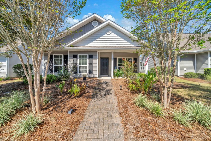 Welcome to Schooner Landing in Hammock Bay--where convenience meets lifestyle. Inside, you'll love the light-filled spaces, new flooring, and a spacious kitchen with plenty of room to cook, gather, and create. The oversized primary suite offers peaceful views, room to stretch out, and a double vanity in the en-suite bath. A smart split floor plan gives privacy to the sunny secondary bedrooms. Step outside and enjoy everything Hammock Bay has to offer--multiple resort-style pools, pickleball and tennis courts, fitness center, movie theater, Bayfront dock, and more than 12 miles of paved trails. Props Brewery anchors the Town Center, where food trucks rotate to keep things fresh and community events are always a good time. The dog park, frisbee golf, and stocked ponds offer something for everyone. Landscaping, irrigation, exterior pest control, and fresh pine straw are all handled for you. This isn't just a homeit's a whole lifestyle. This home is offered with a 3.8% assumable VA mortgage.
