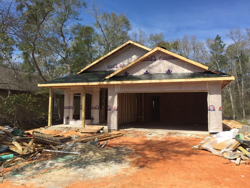 Now under construction in The Canopies, adorable 3/2 Craftsman style home. Great location in Freeport, near Publix and just 20 minutes to the Beach! This home to have 9' ceilings, including tray ceiling in master bedroom, 8' entry doors, covered back porch, beaded cabinets, granite and more. Community pool and playground for owners to enjoy! Only $360/year association fee! Seller pays closing costs except prepaids with approved lender and new buyer fee!