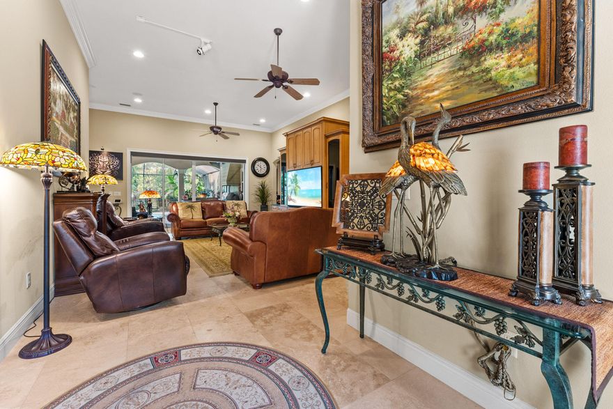 Imagine owning a hidden oasis: a custom built ''New Orleans'' 3,170 sq ft home. Furnished bedrooms, a gym (equipment included) & an office (w/ a custom built desk space), this home has more than you dreamed of. Photos don't do this home justice! Relax in the evenings in the living room w/ surround sound speakers. Better yet, the speakers extend outdoors when you slide the pocket doors to your outdoor resort-like space w/ tvs, & cooking space grill masters dream of; top of the line appliances including 52' outdoor grill, 'Big Green Egg,' sub-zero outdoor refrigerator, warming drawer, great storage, & an outdoor shower! But the best is yet to come when you dip in your saltwater pool, screened in for added privacy. This is your sanctuary less than 5 mins from the beach, restaurants and shops.