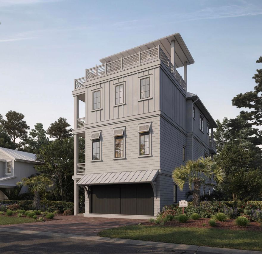 **UNDER CONSTRUCTION**Grande Pointe is one of the most sought after neighborhoods in Inlet Beach. This spacious and sophisticated home located on Grande Pointe Drive is a true show stopper. With three floors of heated and cooled living space, an elevator, luxury finishes  an abundance of screened in porches and a rooftop terrace with expansive gulf views , this home is the epitome of luxury. Grande Pointe is located on beautiful Lake Powell, adjacent to Camp Helen State Park, across from four public beach access points, close some of the areas most popular dining, shopping and entertainment and a short ride or walk to the iconic 30-A Corridor. You do not want to miss the opportunity to select the finishes on this outstanding beach house!