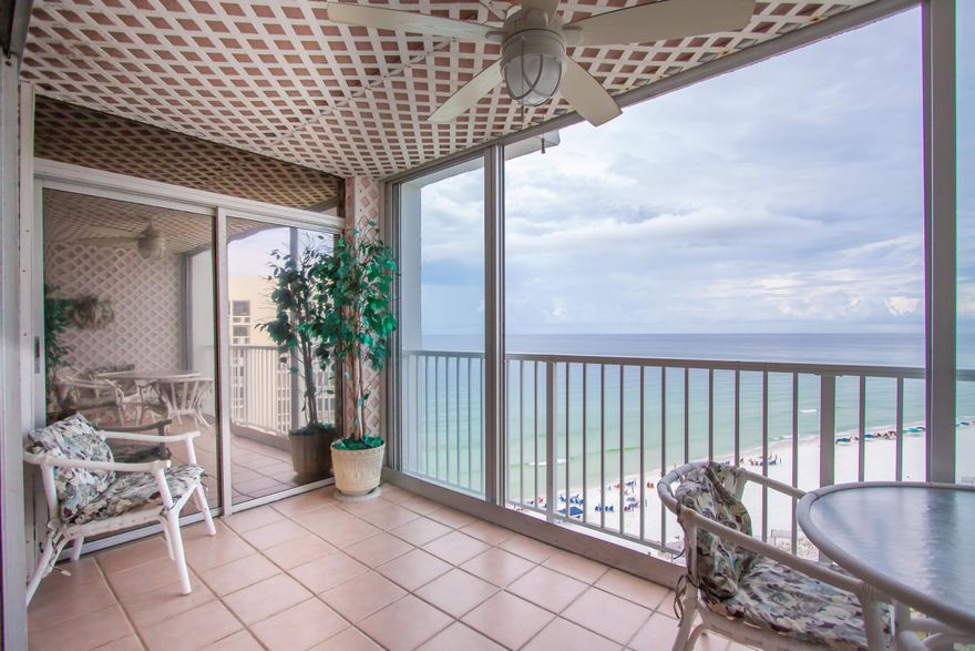 Beautiful 2 Bdr/2 Bath corner unit in Tower 1, located directly on the gulf. Nicely furnished with stunning views from the master bedroom and an open kitchen floor plan. Don't miss out on this opportunity for your permanent residence, vacation rental, or second home in the gated community of Shoreline Towers!!! There's a long list of amenities including 24 hr security, heated pool, tennis courts, newly renovated fitness center, sauna, BBQ picnic/area and more!!!