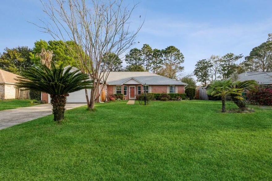 Fantastic home in Raintree Estates, well maintained and updated. This home boast a renovated kitchen with softclose cabinets, granite and stainless appliances, wood flooring throughout the main living areas as well as a masterbath with tile shower and a garden tub. If you are looking for a home with close water access this is it, Raintree has an amazing beachfront park where you can enjoy many outdoor water activities and amazing sunsets. You can also be in Destin within about 10 mins to enjoy the gorgeous white sand beaches of the Gulf. The seller has taken great pride in this home, the roof was replaced in 2021, hotwater heater in 2022 and the HVAC system in 2017, also all but two windows have been replaced with impact windows to include the sliding glass door. Don't miss this one!