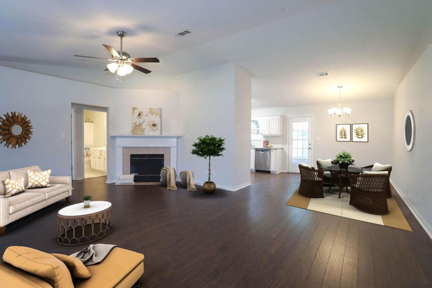 Beautifully remodeled home located in west Navarre! Brick Home paired with vinyl siding and comes with a 2-car garage and ample parking space inside. As you enter the home you get a sense of openness thanks to the cathedral ceiling. Home features a great split-bedroom floorplan. The eat-in kitchen offers a lot of countertop space for meal preparation and groceries. Because this home is located in a cul-de-sac you will have minimal traffic on your street. Home is located just minutes from the stunning beaches of Navarre and is close to Holley-Navarre Primary School as well. New price increase is because of the new septic tank being installed.