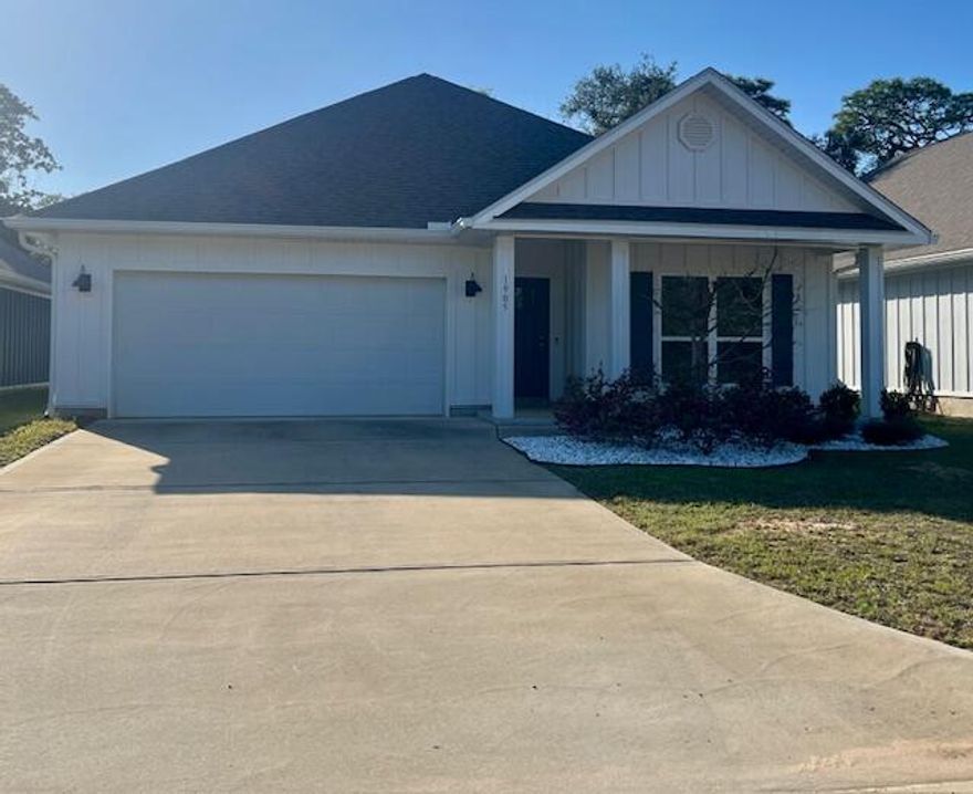 Fabulous 4 Bed / 2 Bath home in the Brooks Landing community. It offers a desirable open design with trey ceilings in the living room & lots of windows. Beautiful kitchen features a corner pantry, stainless steel appliances, granite countertops & center island. Includes beautiful wood look flooring throughout with carpet in the bedrooms. For more information, contact All American Realty at 850-374-3744.