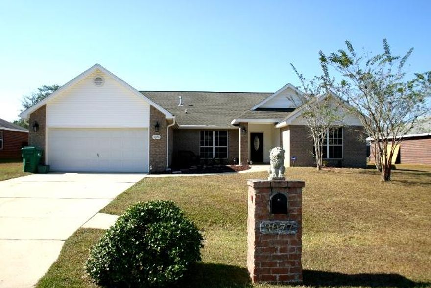 Beautiful, spacious home in north Crestview. Subdivision has community swimming pool and tennis courts. Home features gorgeous tile flooring, brand new carpet and some wood laminate. Split bedroom floor plan, large master bedroom, fireplace, formal dining room and breakfast nook, privacy fenced yard and much more.