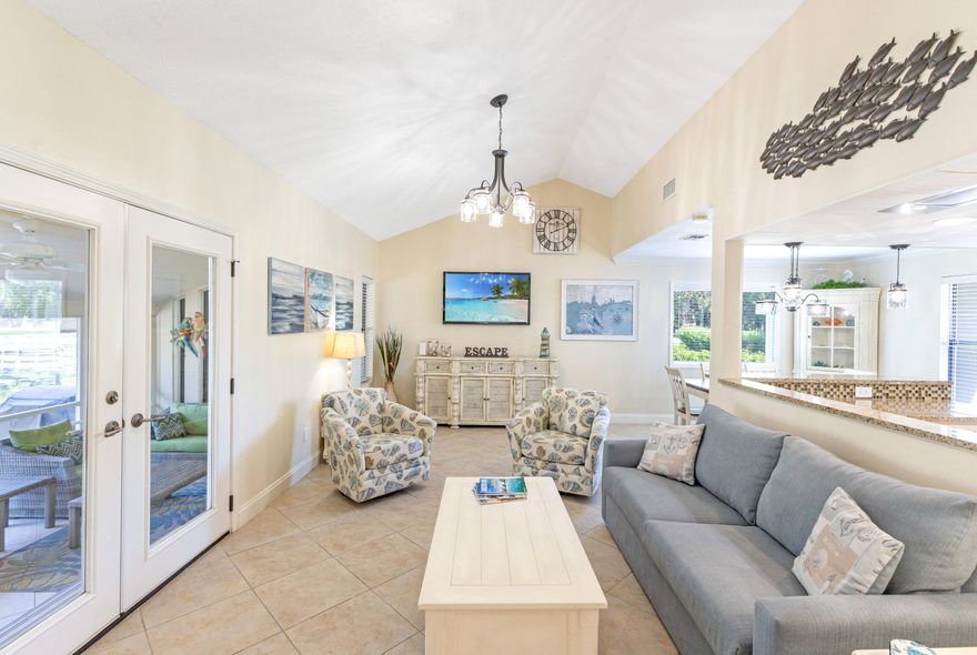 Experience resort living at its finest in this beautifully updated Bayou Village condo! Perfectly positioned as an end unit, this home captures incredible wrap-around views of the lake and golf course from nearly every room. A brand-new picture window in the dining area floods the space with natural light and frames the serene outdoor scenery, while the freshly furnished interior offers comfort and style throughout.The layout includes a custom-designed bunk room with built-in closet and recessed TVs, making it the perfect extra bedroom for family or guests. Tile flooring flows seamlessly throughout, enhancing both durability and easy maintenance. Step outside to the expansive private paver patio, complete with outdoor furniture, where you can unwind or entertain while soaking in the peaceful views. A private lighted golf cart parking pad adds convenience, and a 6-seater golf cart is available for purchase separately.

Freshly painted and move-in ready, and boasting a strong rental history, this charming condo is truly a rare find in Bayou Village!

As an introduction to the Sandestin lifestyle, we invite our new owners to explore amenities that make Sandestin special. The listing brokerage and seller(s) are presenting the buyer(s) of this property with (2) 90-minute rounds of Tennis court time, a golf foursome at one of our three championship courses, and a round of golf for up to four (4) players at the unrivaled Burnt Pine Golf Club.

Sandestin Golf and Beach Resort features more than seven miles of beaches and pristine bay front, four championship golf courses, 15 world-class tennis courts, a 226-slip marina, a fitness center, spa and celebrity chef dining. Shop, dine and play at the charming pedestrian village, The Village of Baytowne Wharf and more. Inside the gates of the resort, residents enjoy a balanced lifestyle of high-class living, spanning the 2,400 acres from the beach to the bay. Everything within the gates of the resort is accessible by golf cart or bicycle. The entire resort is interconnected by miles of pedestrian, bike and golf cart paths that weave through groves of live oaks, meandering past natural lagoons, fountains, man-made lakes, and meticulously landscaped fairways.