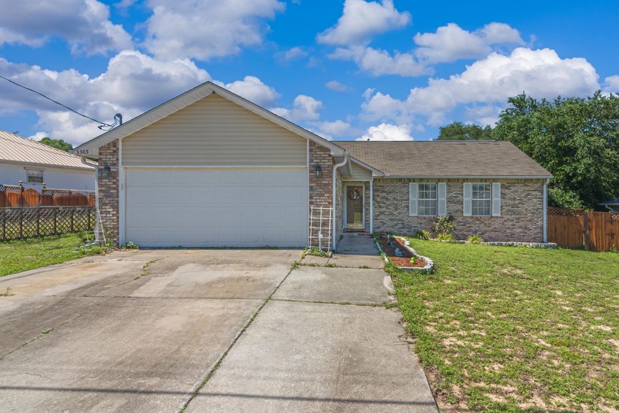 HAVING FUN HOUSEHUNTING?! HUNT NO MORE! Refreshing floor plan, nice location. New roof, just installed! Wonderful large kitchen with custom tile and backsplash. Great oversized sink and upgraded fixtures. Large open living room with trey ceiling and french doors that lead out to covered porch and fenced backyard. Large master bedroom with vaulted ceilings and large walk-in closet. Tile flooring throughout! See it to love it, call today!