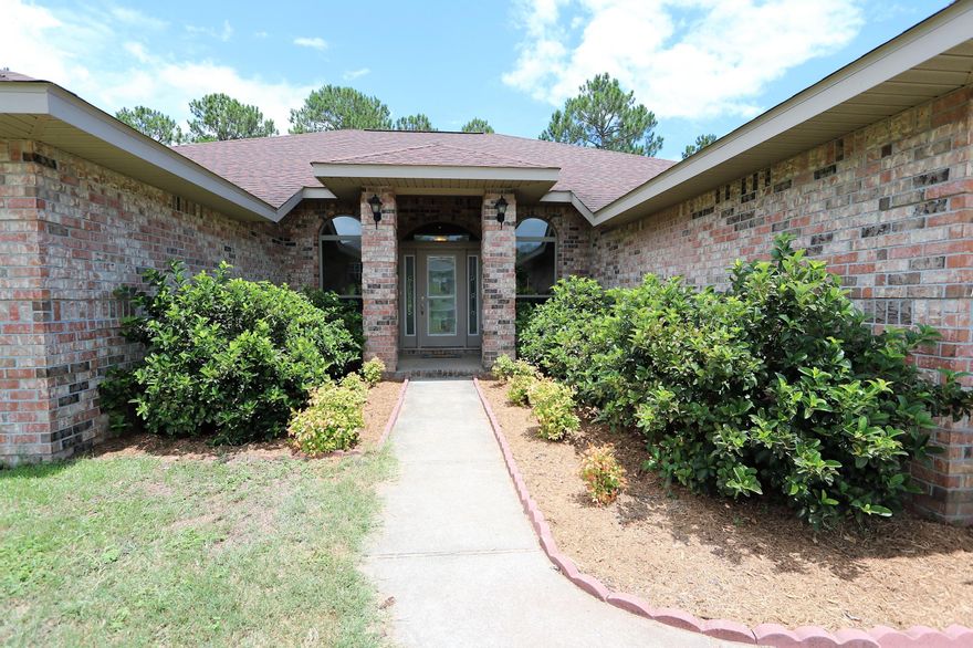 Looking for a spacious home, here it is. When you enter the home you'll find a formal dining room and a private office on each side of the foyer that opens into the large living room.This 4 bedroom 2 and half bath home features a large kitchen with tons of counter space and stainless steel appliances that's open to a family room. There's a lovely covered back porch that you can access from the living room or the family room. The master bedroom and bath boast walk-in closets (2), double vanity, soaking tub and separate shower. Great location in South Crestview , easy access to bases. Come take a look.