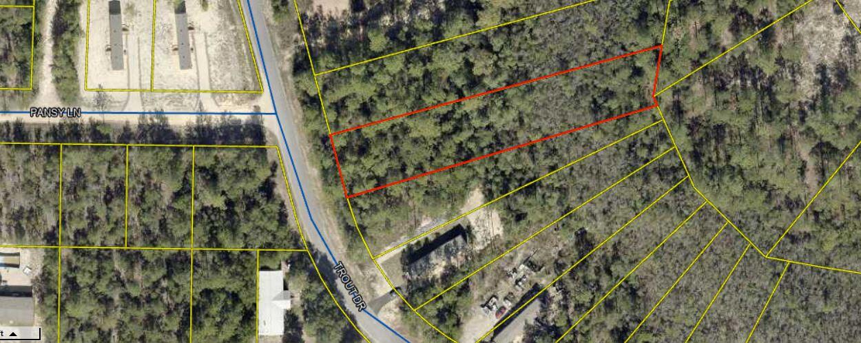 Reel in Your Dream Lot on Trout Drive! Tucked away in the peaceful beauty of DeFuniak Springs, this 0.669-acre wooded lot is a hidden gem waiting to be discovered. With over 400 feet of depth, this spacious and private slice of nature offers plenty of room to bring your vision to life--whether that's your dream home, a cozy cabin getaway, or a smart investment. no hoa. Don't let this one swim away--cast your offer today!Power available at the road.Well and Septic are required.Mobile Homes AllowedFlood Zone X - No flood insurance requiredSmall Wetlands Creek on back of propertyZoning - Rural Low Residential