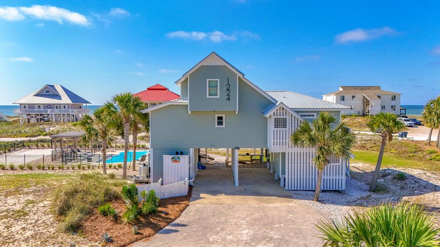 Motivated seller considering all offers on 1224 E Gulf Beach Drive. This exceptional home is a rare find. With renovations now finalized, it offers a projected cap rate of 10%. This property is fully prepared for rental, allowing for immediate occupancy without any delays. Strengthen your investment portfolio with this remarkable purchase. With its final price reduction, this stunning first-tier beach home on picturesque St. George Island has stood the test of time and presents a remarkable opportunity for discerning buyers. Nestled in the enclave community of Dunes at St. George, this home offers wonderful gulf views, a private heated pool, and new kitchen cabinets and butcher block countertops completing the thoughtfully planned renovations on this gorgeous home. Boasting four bedrooms, three baths, and ample space to accommodate 12 overnight guests, every turn offers the epitome of comfort, style, and natural beauty. Wake up to the breathtaking sight of the sun sparkling on the Gulf of Mexico and savor the tranquil surroundings that this 1.05-acre corner lot provides. The open design seamlessly connects the kitchen, dining area, family room, and enclosed screened porch, creating the perfect space for entertaining and relaxation. Abundant natural light bathes the interior of the house. Located on the quiet gulf side-east end of SGI, this home offers tranquility and privacy, allowing you to escape the hustle and bustle of everyday life and immerse yourself in the serene beauty of the surroundings. The sound of the waves crashing against the shore and the gentle sea breeze will be your constant companions. In addition to its stunning location, this home offers a host of features designed to enhance anyone's beach-life experience. From spacious bedrooms providing a peaceful retreat to well-appointed bathrooms offering a touch of luxury, every detail has been carefully considered. Don't miss out on the chance to own a slice of paradise on St. George Island. Whether seeking a permanent residence, a vacation home, or an outstanding income-producing investment opportunity, this remodeled property has it all. Schedule your private showing today and start exploring all that St. George Island and the surrounding Forgotten Coast communities have to offer!