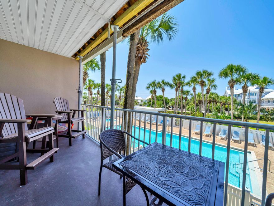 Price reduced on your ideal 30A beach getaway in Gulf Place Caribbean! This is a rare 1 BR unit with an additional half-bath, offered fully furnished, open floorplan, king bed plus hallway bunks, wood/tile floors throughout (no carpet), stainless appliances, granite countertops, and new washer/dryer in 2023. 2nd floor unit with balcony overlooking the pool. Experience why Gulf Place is such a popular vacation destination - 3 private beach accesses offering chair rentals, 3 community pools (two heated), hot tub, amphitheater, tennis, dining (Shunk Gulley, Perfect Pig, Pizza by the Sea, Growler Garage, Pecan Jack's Ice Cream), and shopping. Gulf Place Caribbean has recently undergone exterior renovations - call today for details!