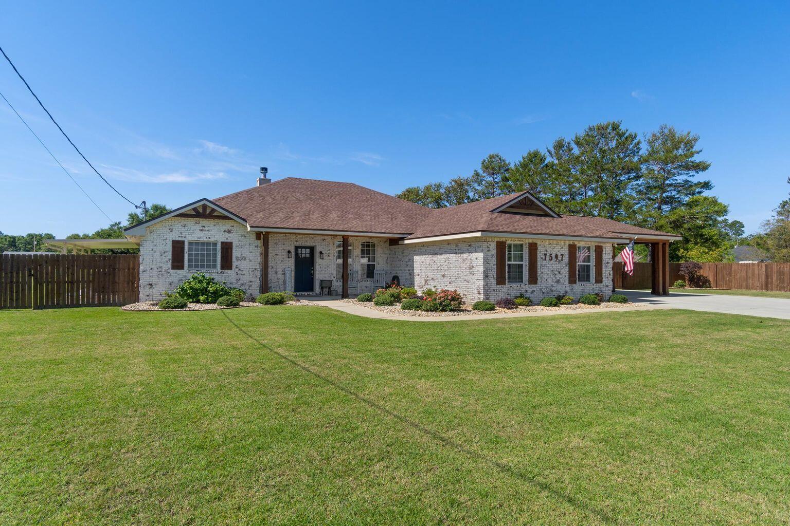 It will be hard to pass this beauty up!! 2 full acres of pristine landscaping, curb appeal and a flat property covered in Zoysia grass/irrigation. This remodeled home was completed from top to bottom. There is a 'HUGE 24x36 workshop' with power for all your craftsman needs and storage! The new carport is 23x20 and the ceiling is a beautiful cedar. The bonus family room has an entrance from the carport area, or you can use the front door with the views of the formal dining and living room. The 4th bonus room is stacked with cabinetry for storage, additional office space or a teenage hangout room! All new tile flooring, paint, and marble countertops in the kitchen. Crown molding, high end finishes, and appliances convey. (continue reading)