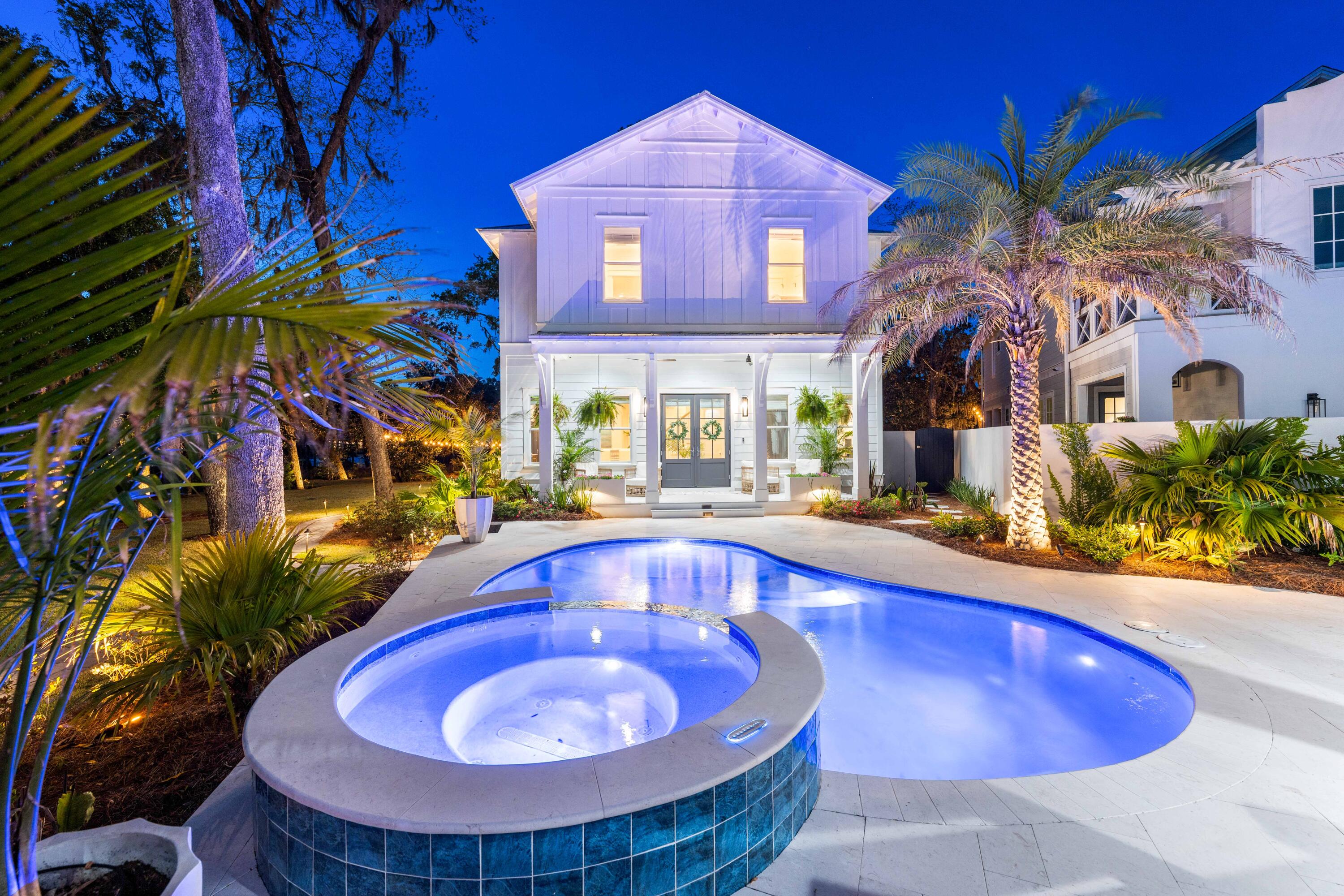 Welcome to 85 Beacon Point Dr, Santa Rosa Beach, FL--a recently constructed waterfront masterpiece, elegantly poised on a generous .43-acre lot with extraordinary landscaping and stately old oak trees that frame the property. This 2022 home marries luxurious living with the natural beauty of its coastal environment, offering a private retreat with unmatched amenities.Step into a life of unparalleled luxury with your own waterfront haven, featuring a private dock, deep water access, and a boat lift for easy exploration of the open waters.
