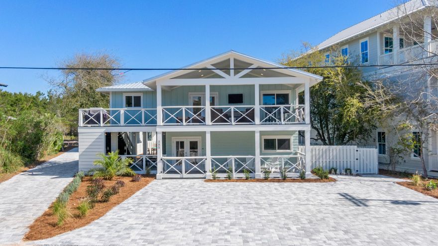 This fully renovated (inside and out) Florida cottage style house, lovingly called the ''Dawg House'', has been used primarily as a second home.  The house was stripped down to the studs and completely revamped.  It features two bedrooms and a bath downstairs and two bedrooms (including the master) upstairs along with two full bathrooms.  The layout of the house allows two families to comfortably stay in the home and each have plenty of space to spread out.  There is a heated private pool that was added in 2021 along with an outdoor shower to enjoy after the beach.  New hardscape and landscaping adding in 2022, which will accommodate up to 6 vehicles.  The house is being sold separately, or together with 277 Eastern Lake Rd