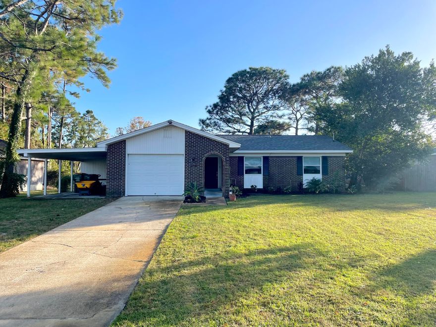 Located just minutes from Hurlburt and close to the beaches! Walk into a large open floor plan, featuring updated flooring, granite countertops, stainless steel appliances, and large fenced yard! Schedule a preview today!