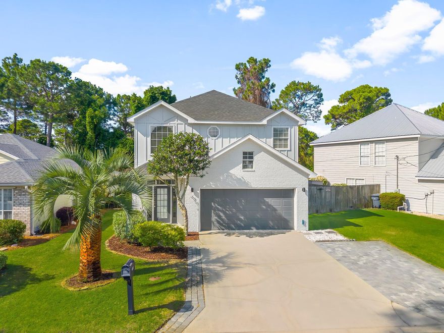Welcome to 230 Long Lake Drive--an inviting and well-maintained 3-bedroom, 2.5-bathroom home located in the heart of Miramar Beach. This spacious property offers comfortable living just minutes from the beach, shopping, dining, and top-rated schools.Inside, you'll find a bright and functional layout with an open-concept living and dining area, perfect for everyday living or entertaining guests. The kitchen features ample cabinet space, a breakfast bar, and a cozy dining nook. Each of the three bedrooms is generously sized, with the primary suite offering a private bath and walk-in closet. Enjoy outdoor living on the covered patio overlooking a low-maintenance backyard--ideal for relaxing or hosting barbecues. A two-car garage and a full laundry room add to the convenience.
