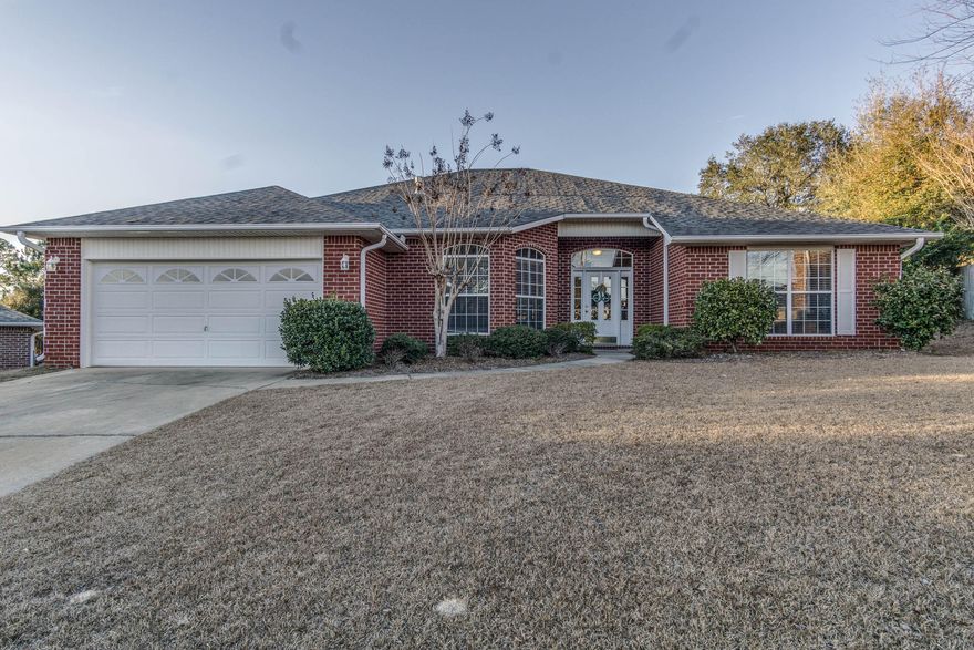 Don't miss out on this newly updated, immaculately maintained salt-water pool home in South Crestview. LARGE 4 bedroom/2 bathroom home boasts all new Stainless steel/GAS appliance package, Smart Core flooring throughout with conveying 25-year warranty, freshly painted, updated light fixtures and water-softening shower fixtures, to name a few upgrades. Entertain around the remote controlled in-ground salt-water pool and spa, complete with light settings and waterfall feature, all surrounded by durable metal cage screen enclosure to keep the bugs and leaves out. Serene preserve behind home for added privacy. Backyard is newly fenced with conveying outside storage shed! See additional remarks for more details. Buyer to verify all info.