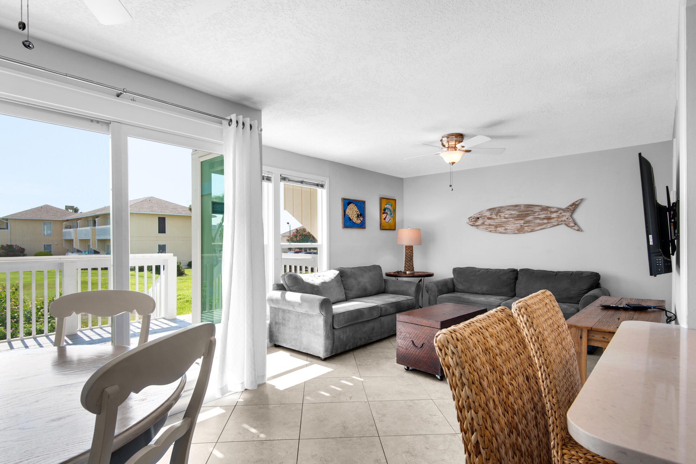 Sandpiper Cove 1016 offers fantastic income potential for investors or those seeking a personal vacation getaway. Actual rental numbers produce a 10% gross yield. Whether you're looking for a family retreat, long-term rental income, or short-term vacation rental opportunity, this property checks the boxes. This tastefully decorated condo includes an updated kitchen with modern finishes and newer appliances, while the bedroom offers ample storage and natural light. Enjoy your morning coffee or evening sunset from the extended back porch overlooking the #9 green of the Par 3 pitch putt course..
