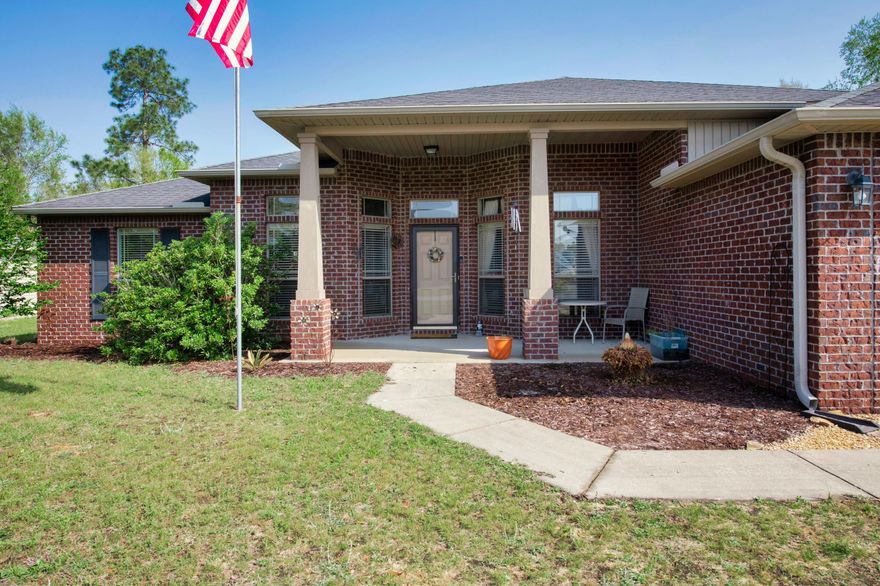 Welcome to your dream home in one of Milton's most established and family-friendly neighborhood at Harvest Point --just minutes from the beautiful Blackwater River, NAS Whiting Field, and the charm of Historic Downtown Milton. This spacious 4-bedroom, 2-bath, all-brick home blends timeless style with modern upgrades and offers the perfect setting for comfortable everyday living and effortless entertaining.Step inside and you'll immediately notice the warm, open layout, natural light, and the attention to detail throughout. With no carpet anywhere, the entire home features easy-to-maintain flooring--perfect for kids, pets, or anyone looking for a cleaner, more modern feel. Arched entryways and upgraded lighting create a touch of elegance, while the formal dining room offers a a great space for holidays and family dinners.

The kitchen is truly the heart of the home, complete with granite countertops, stainless steel appliances, custom lighting, and plenty of cabinet space. It opens seamlessly into the living area, making it easy to stay connected while cooking or entertaining.

Retreat to the large master suite, which features his-and-hers walk-in closets and a spacious en-suite bathroom with double vanities, a garden tub, separate shower, and private toilet room.

Out back, you'll fall in love with the oversized screened-in porch, perfect for morning coffee, game days, or just enjoying a quiet evening. The fully privacy-fenced yard offers peace of mind for kids and pets to play freely, and the two storage sheds provide all the extra space you need for tools, toys, and hobbies.

With an all-brick exterior for low maintenance, a large covered front porch, and thoughtful updates throughout, this home offers both charm and functionality in a location that's hard to beat. Surrounded by friendly neighbors and nestled in a quiet, well-established community, this one checks all the boxesand then some.

Don't miss the opportunity to make this move-in-ready home yours!