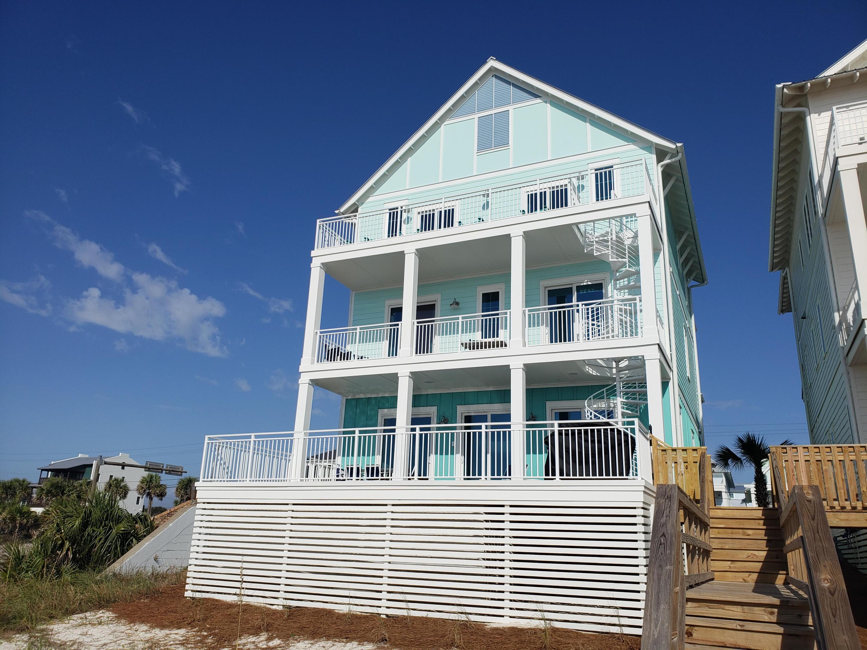 This stunning Gulf front home features views from almost every window! With an unobstructed view of the Gulf to both directly to the south and across 2500 feet to the West, plus all the fun the Margaritaville lifestyle has to offer, this home is arguably the best of Bay County! This home is the largest home in the Margaritaville Beach Cottage Resort. Watch the sun set from all 3 levels of this new construction, 6 bedroom plus bunks, 6 1/2 bath home. Margaritaville Beach Cottage Resort offers homeowners a chance to live the dream of owning at Margaritaville and the opportunity to share that dream with vacationers eager to book a stay here! You'll have a hard time deciding which way to enjoy the water first!