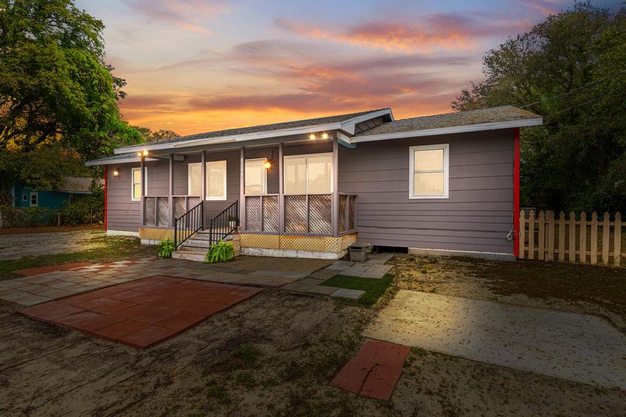 Welcome to this 3-bedroom, 2-bath home perfectly nestled in the heart of Navarre. This charming home is located minutes from the stunning white-sand beaches of the Emerald Coast, schools, parks, popular restaurants, grocery stores, gym, hardware store, and so much more. This inviting home features a covered front porch that invites you into a cozy yet spacious home. Inside you will be greeted by a bright and airy living room with plenty of natural light from all the new windows. The living room flows seamlessly into a functional galley-style kitchen featuring ample cabinet space and direct access to the backyard. This home offers a split floor plan that provides both privacy and comfort. The spacious master suite is complete with a step-in shower while two additional bedrooms and a full guest bath are located on the opposite end of the home. Don't miss your chance to own a home in one of Navarre's most convenient and sought-after area. Whether you're a buyer or investor looking to put your personal touch on a home in a highly desirable location, this is a fantastic opportunity.

