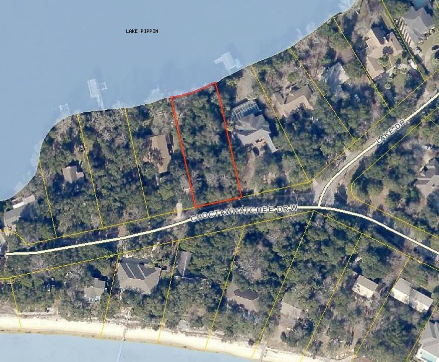Beautiful, waterfront lot on Lake Pippin with approximately 90-100' of water frontage and .5 acres! This lot sits close to the mid-bay bridge leading to Destin, FL which makes this lot location convenient to shopping, restaurants, and entertainment! Build your dream home on the water! Take a boat to eat lunch at Lulu's Restaurant or drive to Crab Island and enjoy the festivities! This property is located in top rated school district zones. Buyer to verify all dimensions and information.