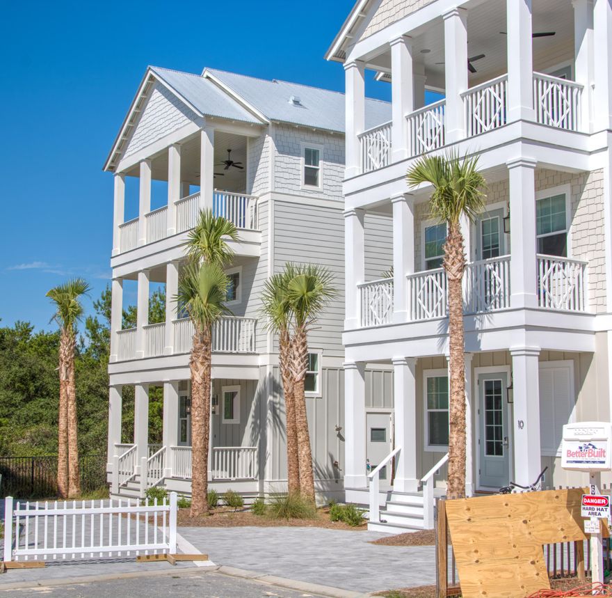 NEW CONSTRUCTION! The Heron at Inlet Beach offers beautiful new homes on a nine site enclave just south of 30A next to Rosemary Beach. This 3 story 4-bedroom home provides open living concept with views of the Gulf of Mexico. Each bedroom has an en-suite bathroom. The kitchen offers 42' maple wood shaker style cabinets with soft close doors and drawer, granite countertops, tile backsplash and stainless steel appliances. Just a few of the speed structure wiring network, Galvalum metal roof and much more. There is a neighborhood pool to enjoy and beach access is just a few steps away. Rosemary Beach is a short bike ride or walk away.