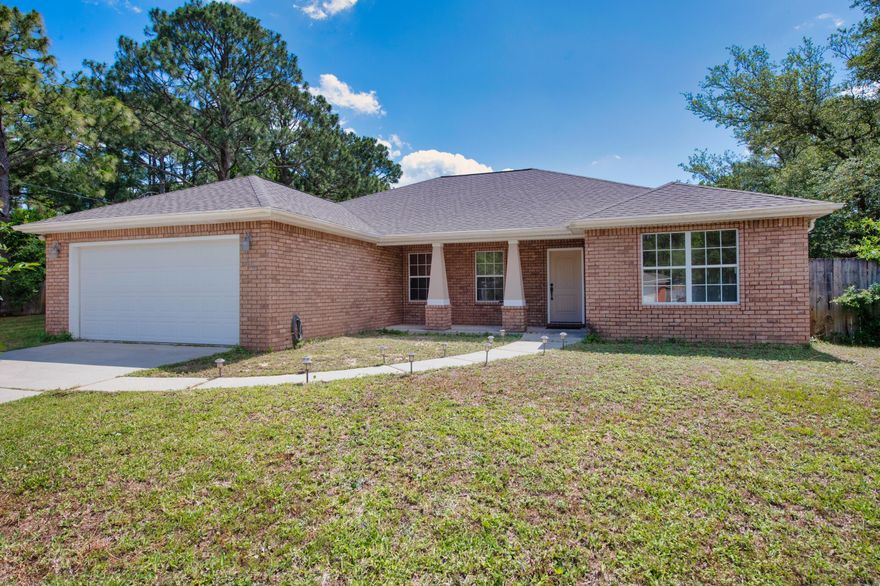 This beautiful home is ready to be snatched up. What's not to like?.. Large front yard in a quiet neighborhood, massive fully fenced in back yard, for only the best summer BBQ hangouts, and an open, split bedroom layout inside. This produces a breathable atmosphere and plenty of privacy when guests are over. Easy-to-clean and durable tile is throughout the kitchen and main living area. The primary bedroom is big enough to fit a king sized bed and the accompanying bathroom has dual vanity sinks, a separate shower and tub. The walk-in closet should be able to fit all your clothes with room to spare. This is perfect for someone looking for a headache free move with major ticket items on the newer side: HVAC 2021, WH 2021, Roof 2021. Assumable VA loan available at a 2.5% interest rate.
